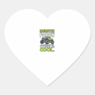 Sticker Cœur Monstre Papaw Wheelie Cool Drôle Camion Monstre De