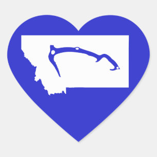 Sticker Cœur Montée de glace Montana