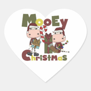 Sticker Cœur Mooey Christmas