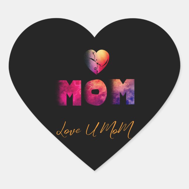Sticker Cœur mothers day (Devant)