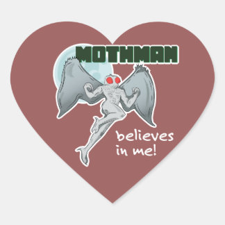 Sticker Cœur Mothman croit en moi ! | Point Pleasant, WV