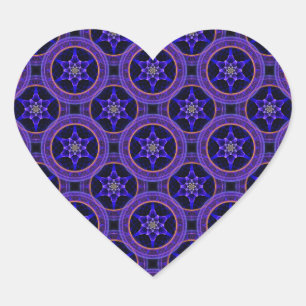 Sticker Cœur Motif abstrait élégant boho moderne floral #505