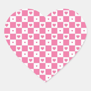Sticker Cœur Motif blanc rose Girly de contrôleur de coeurs