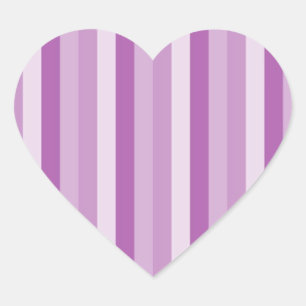 Sticker Cœur Motif de conception à bandes violettes