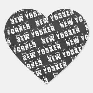 Sticker Cœur Motif natif du New Yorker