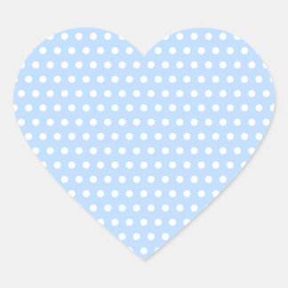 Sticker Cœur Motif Polka blanc et bleu. Spotty.