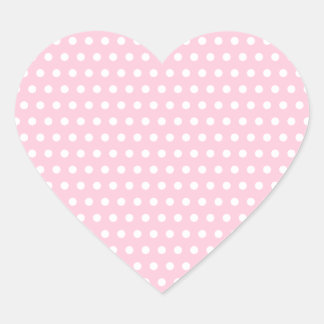 Sticker Cœur Motif Polka Rose et Blanc. Spotty.