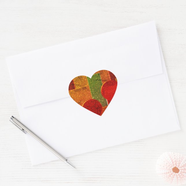 Sticker Cœur Motif Shiny Emalie (Enveloppe)