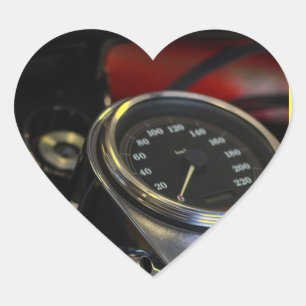 Sticker Cœur Motocyclette Motard Cavalier