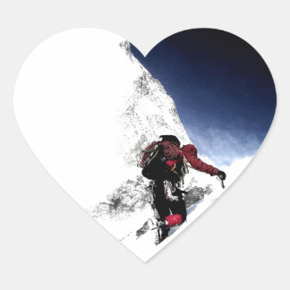 Sticker Cœur Mountain Climat Sports extrêmes