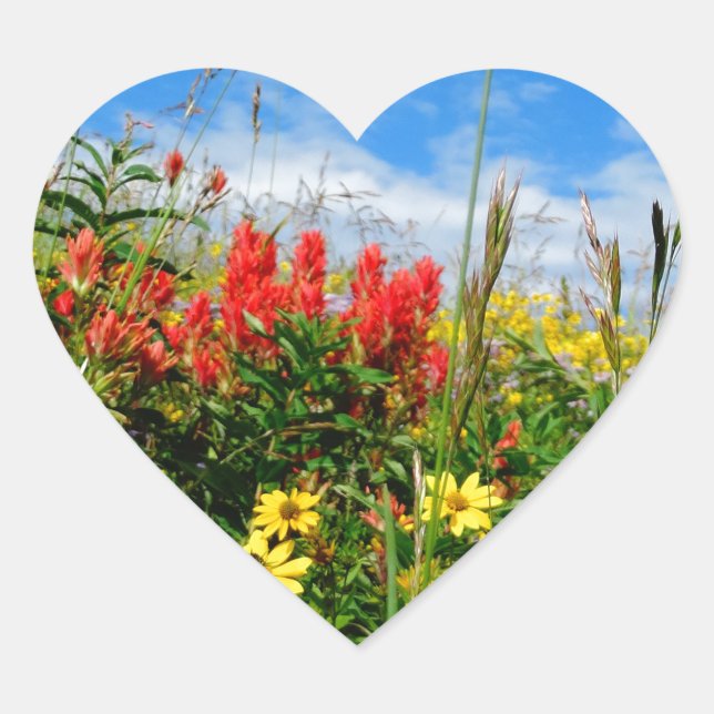 Sticker Cœur Mt. Fleur sauvage (Devant)