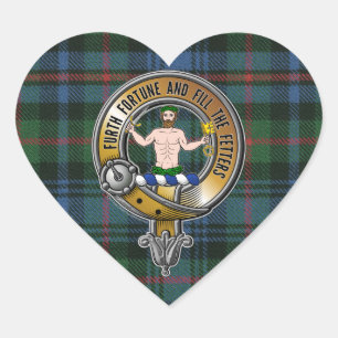 Sticker Cœur Murray Atholl Tartan & Badge