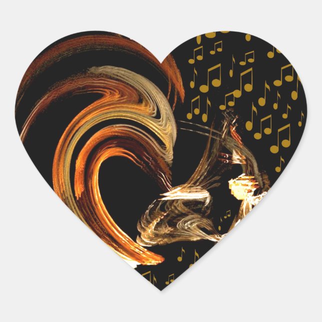 Sticker Cœur Musique à mon âme_ (Devant)