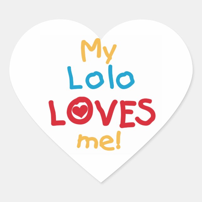 Sticker Cœur My Lolo Loves Me T-shirts et cadeaux (Devant)