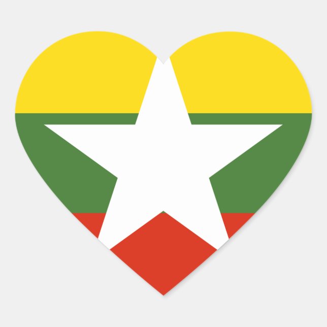 Sticker Cœur myanmar (Devant)