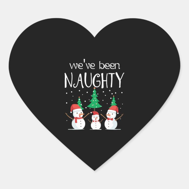 Sticker Cœur Naughty Pregnancy Faire-part Snowman Sweater pour (Devant)