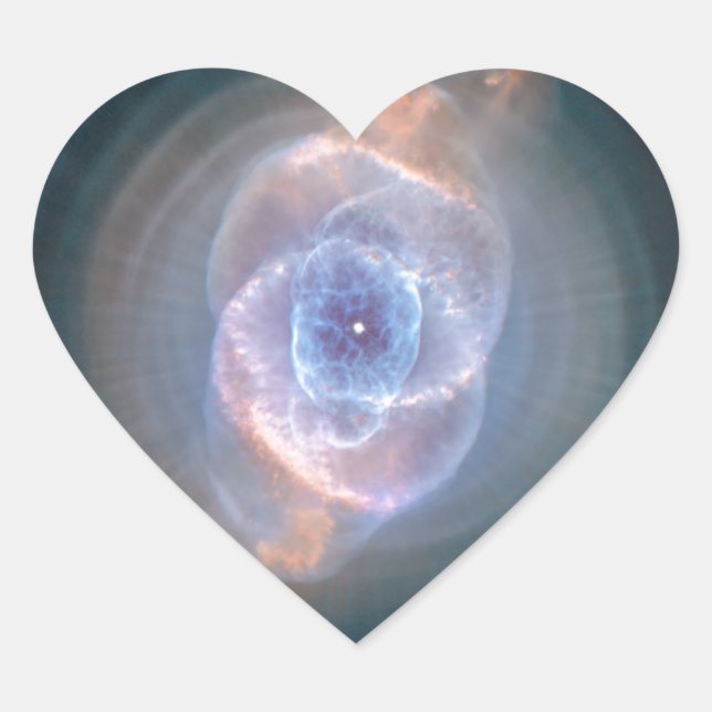 Sticker Cœur Nebula oculaire du chat, NGC 6543 (Devant)