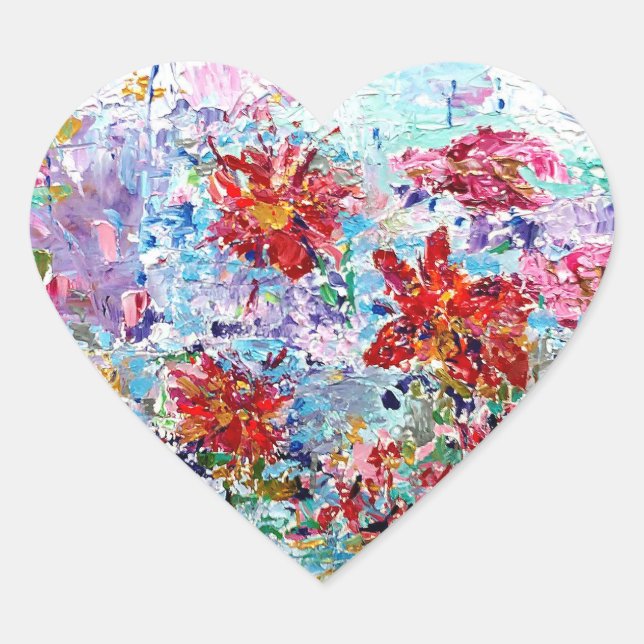 Sticker Cœur Nénuphars (Devant)