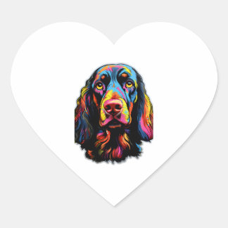 Sticker Cœur Neon Gordon Setter