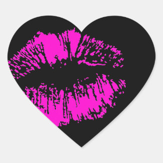 Sticker Cœur Neon Kiss