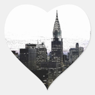 Sticker Cœur New York City Midtown