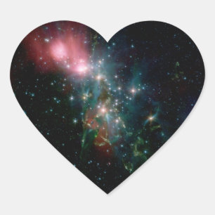 Sticker Cœur NGC 1333 Naissance chaotique des étoiles