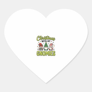 Sticker Cœur Noël avec mes lutins modèle gnome