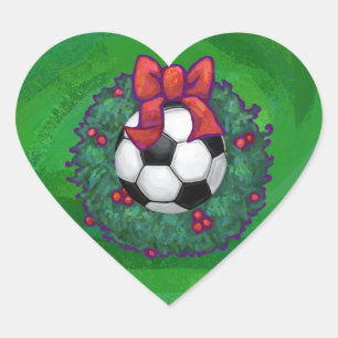 Sticker Cœur Noël du bal de football