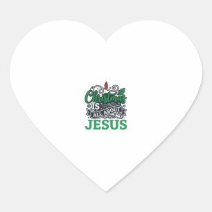 Sticker Cœur Noël est tout au sujet de la conception de Jésus