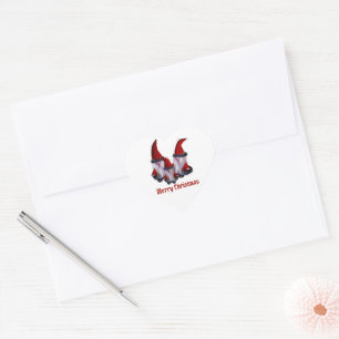 Sticker Cœur Noël familial nain