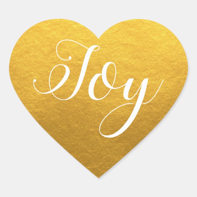 Sticker Cœur Noël Joy Classic Gold (Devant)
