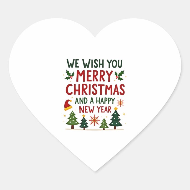 Sticker Cœur Noël Noël (Devant)