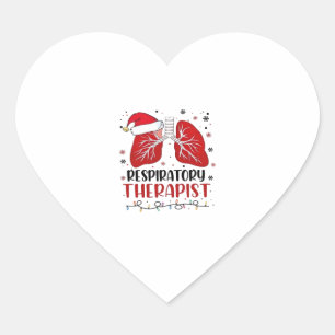 Sticker Cœur Noël Thérapeute Respiratoire Infirmière, Poumon Ch