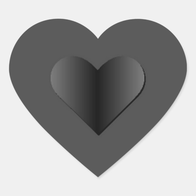 Sticker Coeur Noir (Devant)