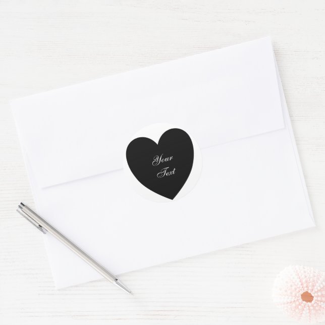 Sticker Coeur Noir (Enveloppe)