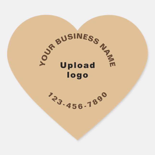 Sticker Cœur Nom de l'entreprise, logo et numéro de téléphone,  (Devant)