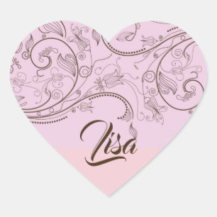 Sticker Cœur Nom personnalisé