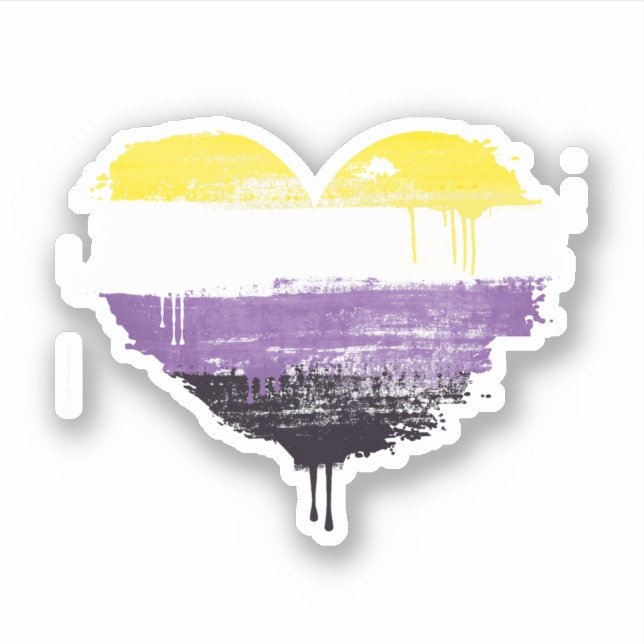 STICKER COEUR NON BINAIRE (Devant)