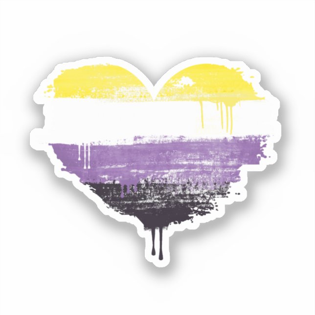 STICKER COEUR NON BINAIRE (Recto)