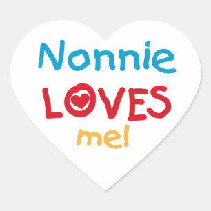 Sticker Cœur Nonnie aime moi t-shirts et cadeaux