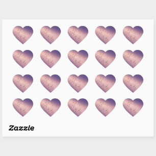 Sticker Cœur Notes musicales dans l'autocollant de coeur au cla