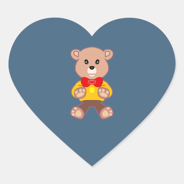 Sticker Cœur  Nounours  (Devant)