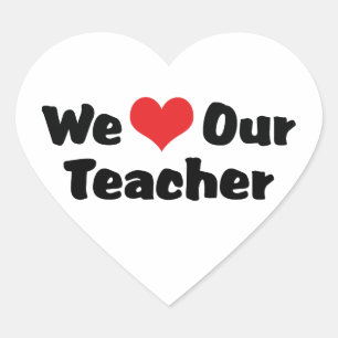 Sticker Cœur Nous aimons notre professeur