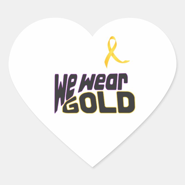 Sticker Cœur nous utilisons GOLD (Devant)