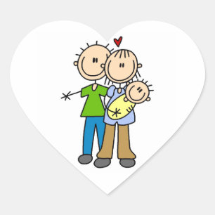 Sticker Cœur Nouveaux Parents Nouveaux Bébés T-shirts et Cadeau