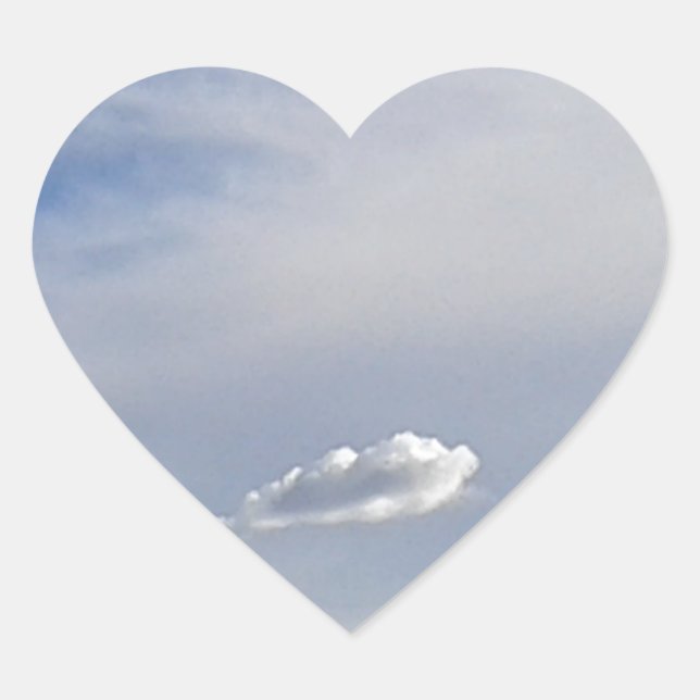 Sticker Cœur Nuage Et Nuage (Devant)