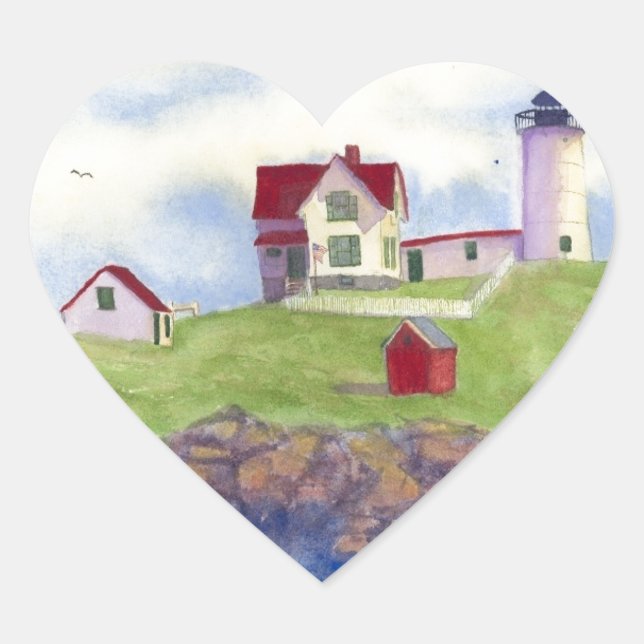 Sticker Cœur nubble d'été (Devant)