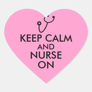 Sticker Cœur Nurse Poison Stéthoscope Keep Calm and Nurse On