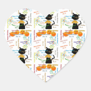 Sticker Cœur Octobre, 31 Anniversaire