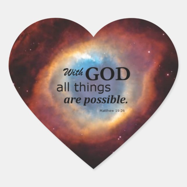 Sticker Cœur OEil de Dieu (Devant)